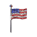 USA Rhinestone Flag Pin
